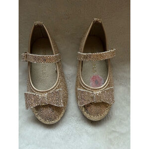 Girls BCBG Girl Shoes Gold Glitter Flats size 6